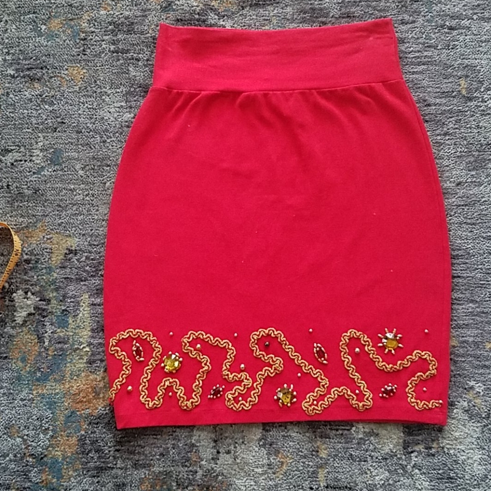 Red skirt